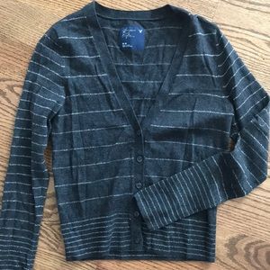 american eagle gray cardigan